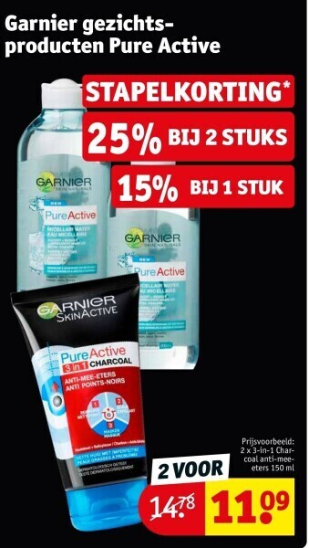 Kruidvat Garnier gezichtsproducten pure active aanbieding