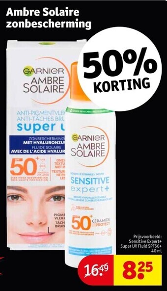 Kruidvat Ambre solaire zonbescherming aanbieding