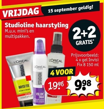 Kruidvat Studioline haarstyling aanbieding