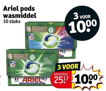 Kruidvat Ariel pods wasmiddel aanbieding