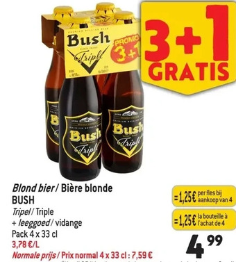 Match Blond bier/ bière blonde bush aanbieding