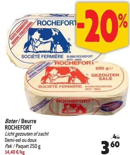 Match Boter / beurre rochefort aanbieding
