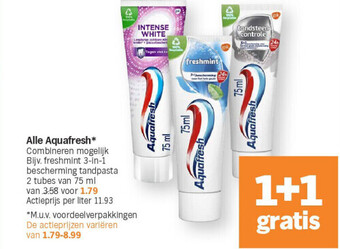 Albert Heijn Alle aquafresh aanbieding