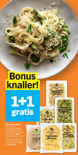 Albert Heijn Ah verse pasta aanbieding