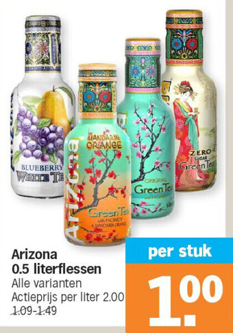 Albert Heijn Arizona 0.5 literflessen aanbieding