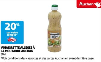 Auchan VINAIGRETTE ALLEGÉE À LA MOUTARDE AUCHAN 50 cl aanbieding