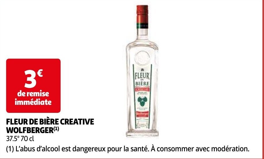 Auchan FLEUR DE BIÈRE CREATIVE WOLFBERGER aanbieding