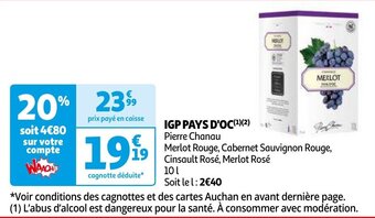 Auchan IGP PAYS D'OC aanbieding