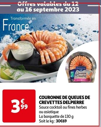 Auchan COURONNE DE QUEUES DE CREVETTES DELPIERRE aanbieding