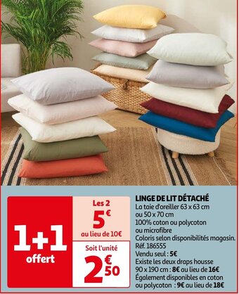 Auchan LINGE DE LIT DÉTACHÉ aanbieding