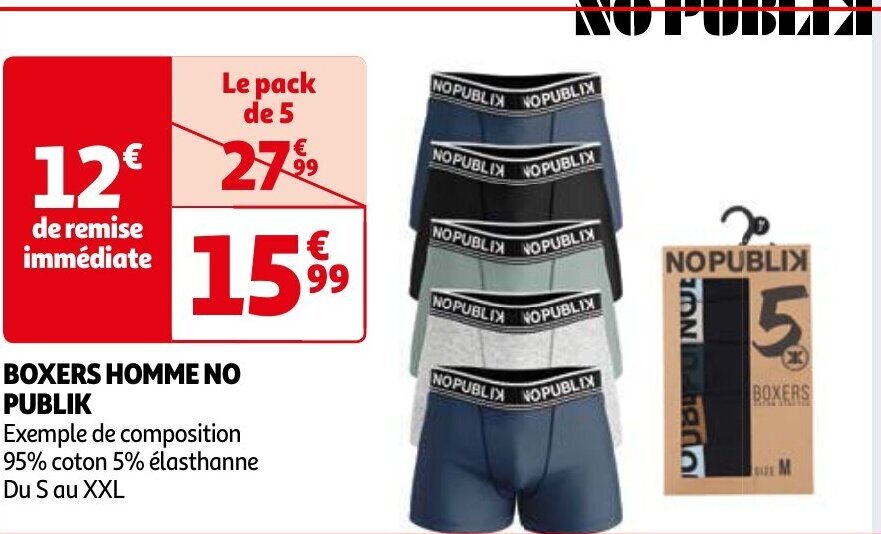 Boxer homme auchan hot sale