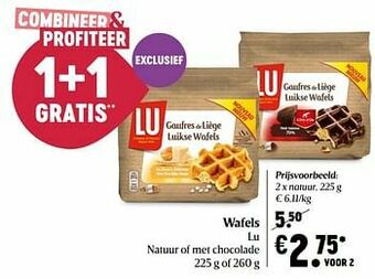 Delhaize Wafels lu natuur aanbieding