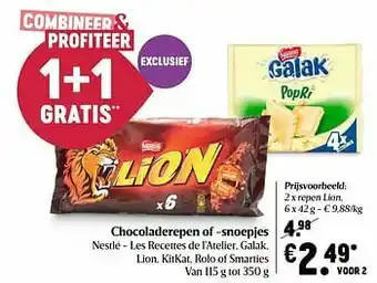 Delhaize Nestlé repen lion aanbieding