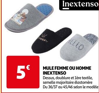 Auchan MULE FEMME OU HOMME INEXTENSO aanbieding