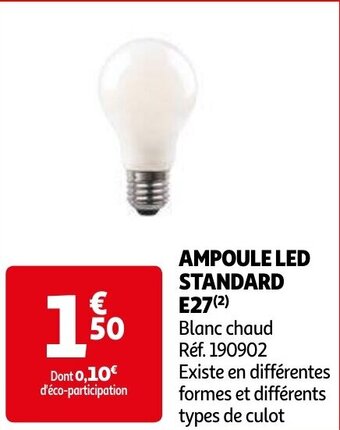 Auchan AMPOULE LED STANDARD E27 aanbieding