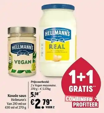 Delhaize Hellmann’s vegan mayonaise aanbieding