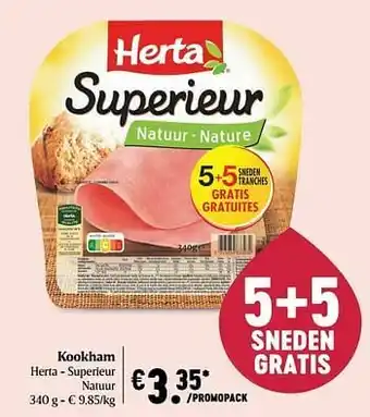Delhaize Kookham herta - superieur natuur aanbieding