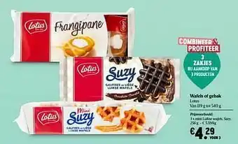 Delhaize Lotus mini luikse wafels, suzy aanbieding