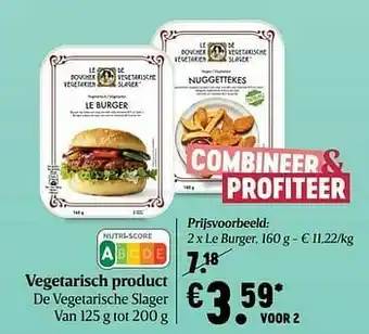 Delhaize De vegetarische slager le burger aanbieding
