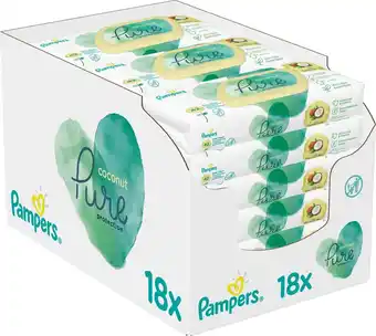 Bol.com Pampers pure coconut billendoekjes - 756 doekjes aanbieding