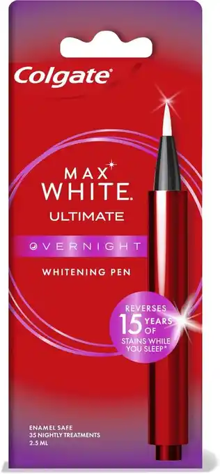 Bol.com Colgate max white overnight whitening pen voor 35 nachtelijke behandelingen - 2,5 ml aanbieding