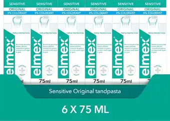 Bol.com Elmex sensitive tandpasta 6 x 75ml - voor gevoelige tanden - voordeelverpakking aanbieding