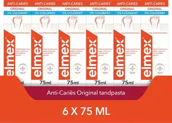 Bol.com Elmex anti caries tandpasta 6 x 75ml - voordeelverpakking aanbieding