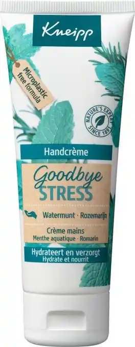 Bol.com Kneipp goodbye stress - handcrème - verfrissend - watermunt en rozemarijn - vegan - 1 st - 75 ml aanbieding