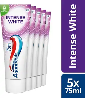 Bol.com Aquafresh intense white - tandpasta - voordeelverpakking - 5x75ml aanbieding