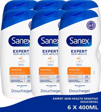 Bol.com Sanex skin expert health douchegel - 6 x 400ml aanbieding
