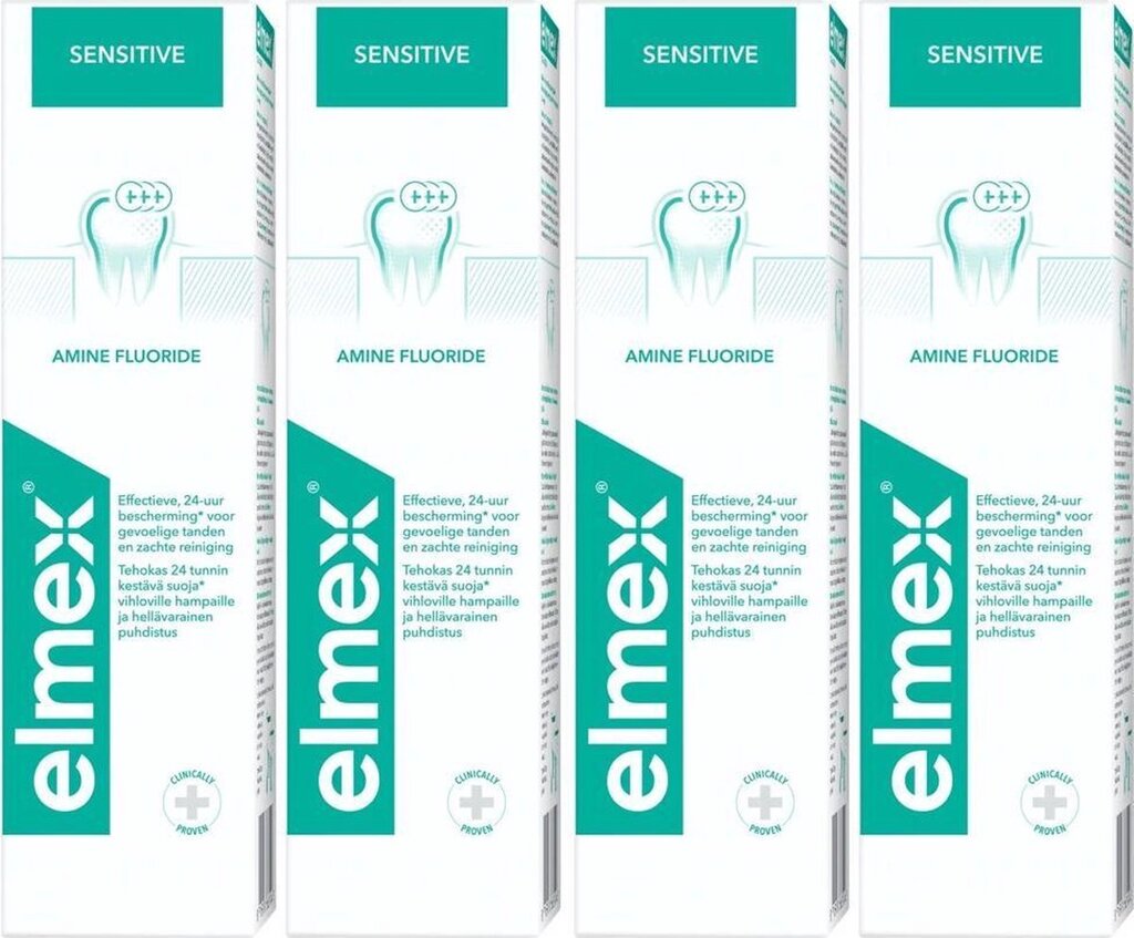 Bol.com Elmex sensitive tandpasta 4 x 75ml - voor gevoelige tanden - voordeelverpakking aanbieding