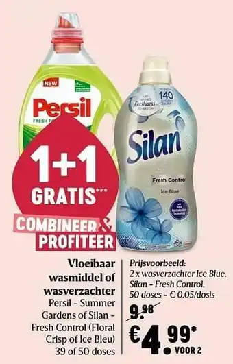 Delhaize Wasverzachter ice blue, silan - fresh control aanbieding