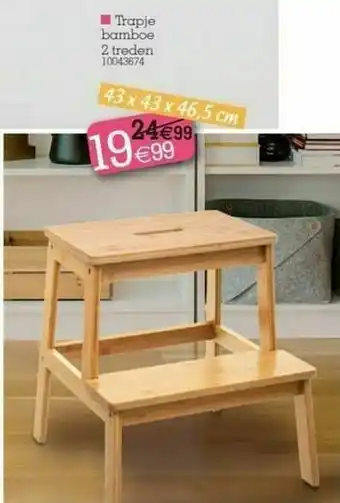 Yess Trapje bamboe 2 treden aanbieding