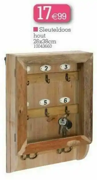 Yess Sleuteldoos hout aanbieding
