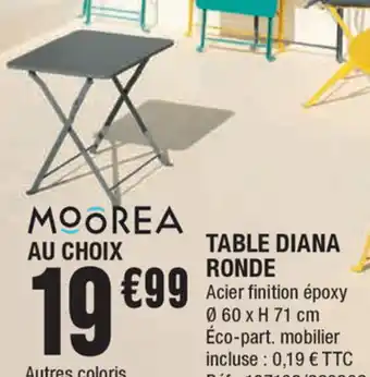 Table diana ronde