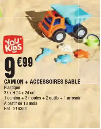Camion + accessoires sable