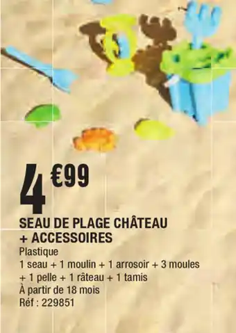La Foir'Fouille Seau de plage chateau + accessoires aanbieding