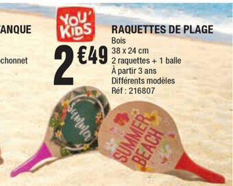 Raquettes de plage