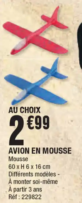 Avion en mousse