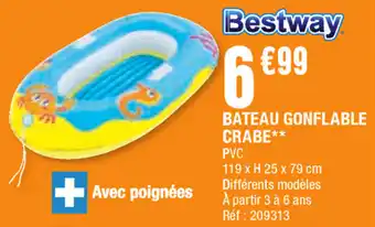 Batueau gonflable crabe