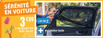2 chaussettes pare-soleil