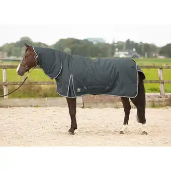 Decathlon Buitendeken voor paard met hals harry's horse thor 200 g aanbieding