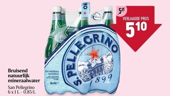 Delhaize Bruisend natuurlijk mineraalwater aanbieding