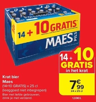 Carrefour Krat bier maes aanbieding