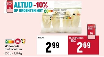 Delhaize Witloof uit hydrocultuur aanbieding