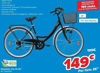 Carrefour Stadsfi ets city 40 26’’ aanbieding