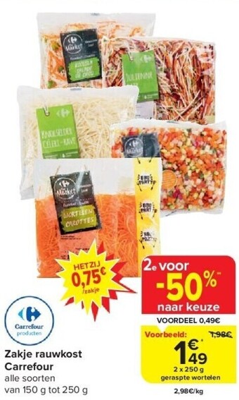 Carrefour Zakje rauwkost carrefour aanbieding