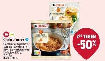 Delhaize Gratin of puree aanbieding