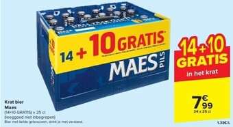 Carrefour Krat bier maes aanbieding