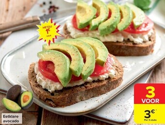Carrefour Eetklare avocado aanbieding